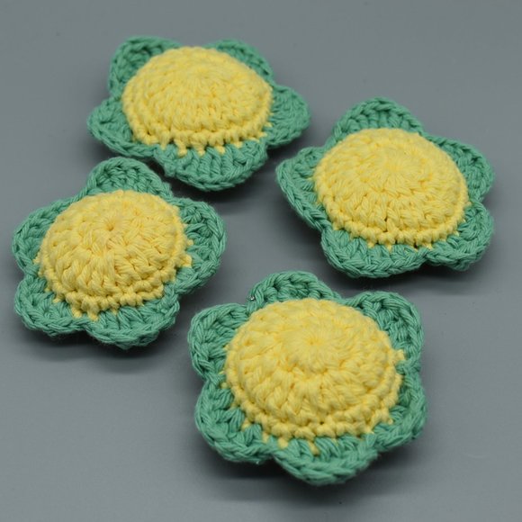 HAND CRAFTED Crochet Catnip Flower Cat Toys Bundle of Five - Picture 2 of 8